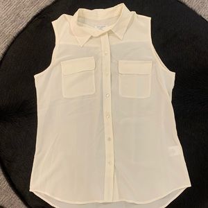 Sleeveless White Top